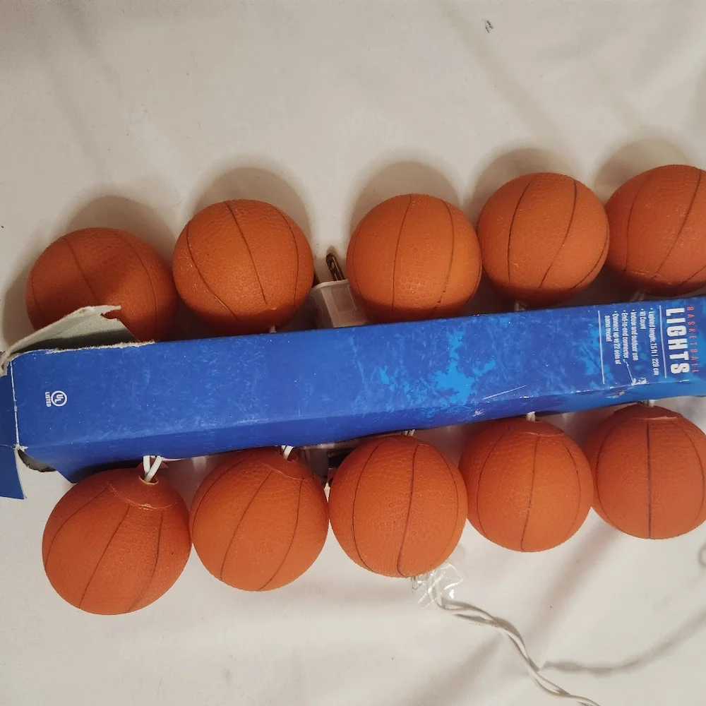Basketball String Lights 10 Lights on String. Open box Academy Sports